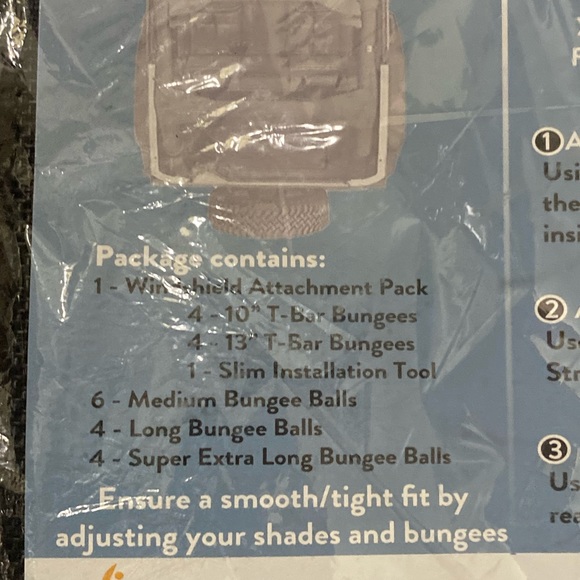 WRANGLER ROOFTOP SHADE - JLU ( FRONT & REAR Bungee balls are not included. NWOT - Picture 9 of 9